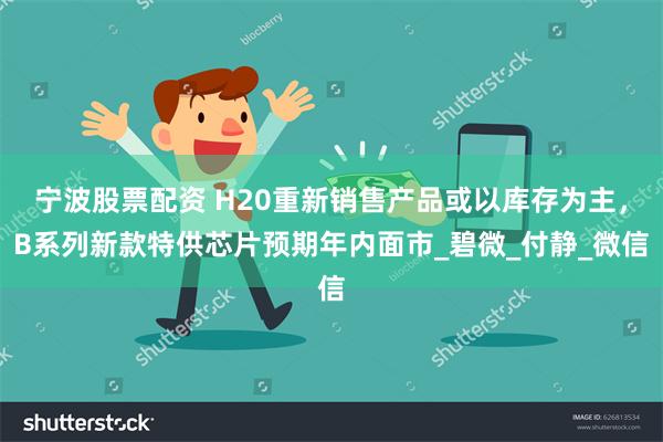 宁波股票配资 H20重新销售产品或以库存为主，B系列新款特供芯片预期年内面市_碧微_付静_微信