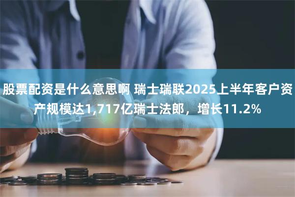 股票配资是什么意思啊 瑞士瑞联2025上半年客户资产规模达1,717亿瑞士法郎，增长11.2%